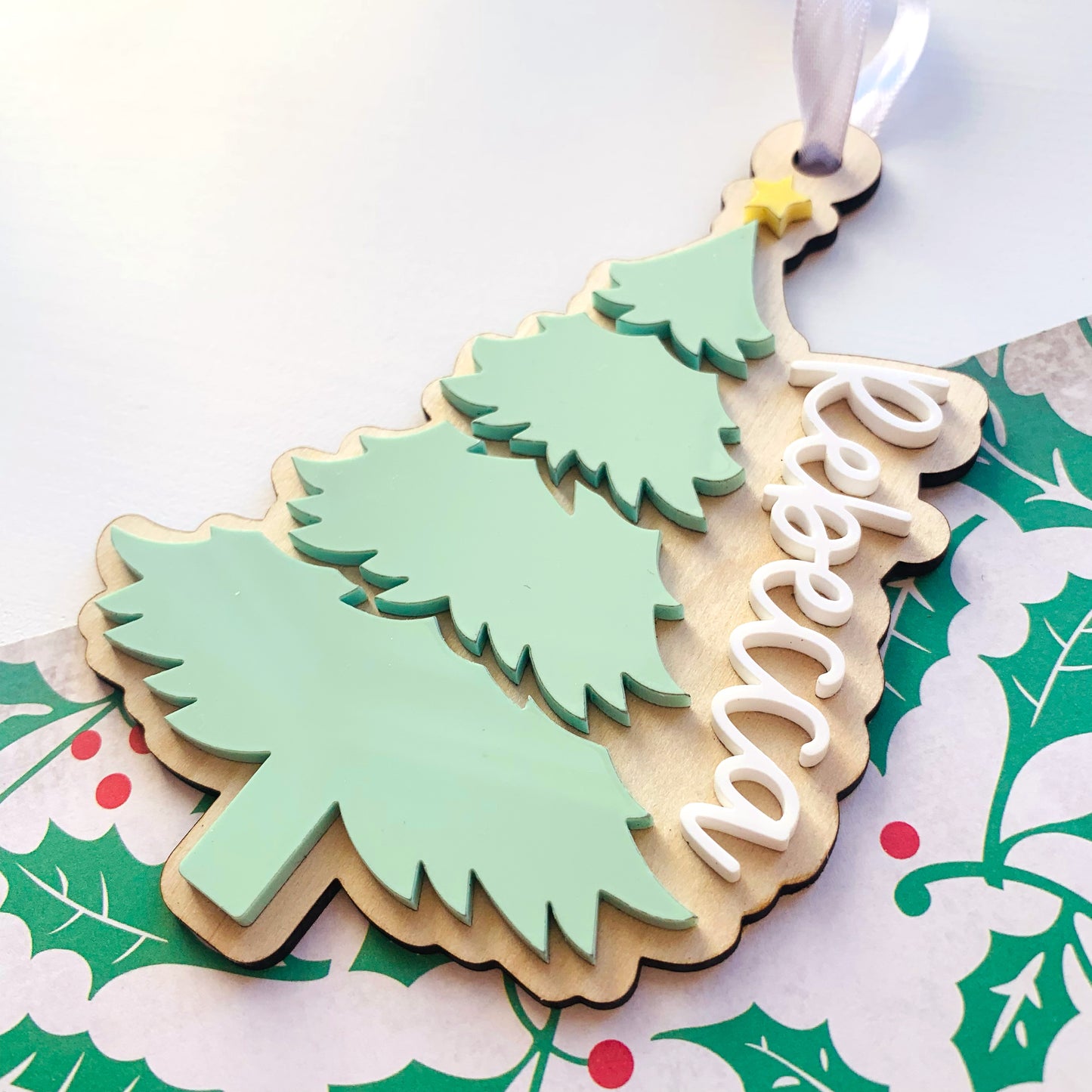 Personalised Tree Acrylic Christmas Ornament