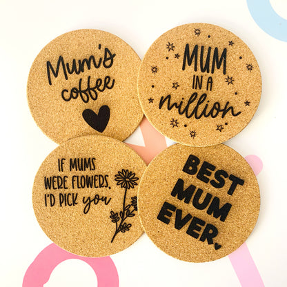 Mother's Day Cork Coasters