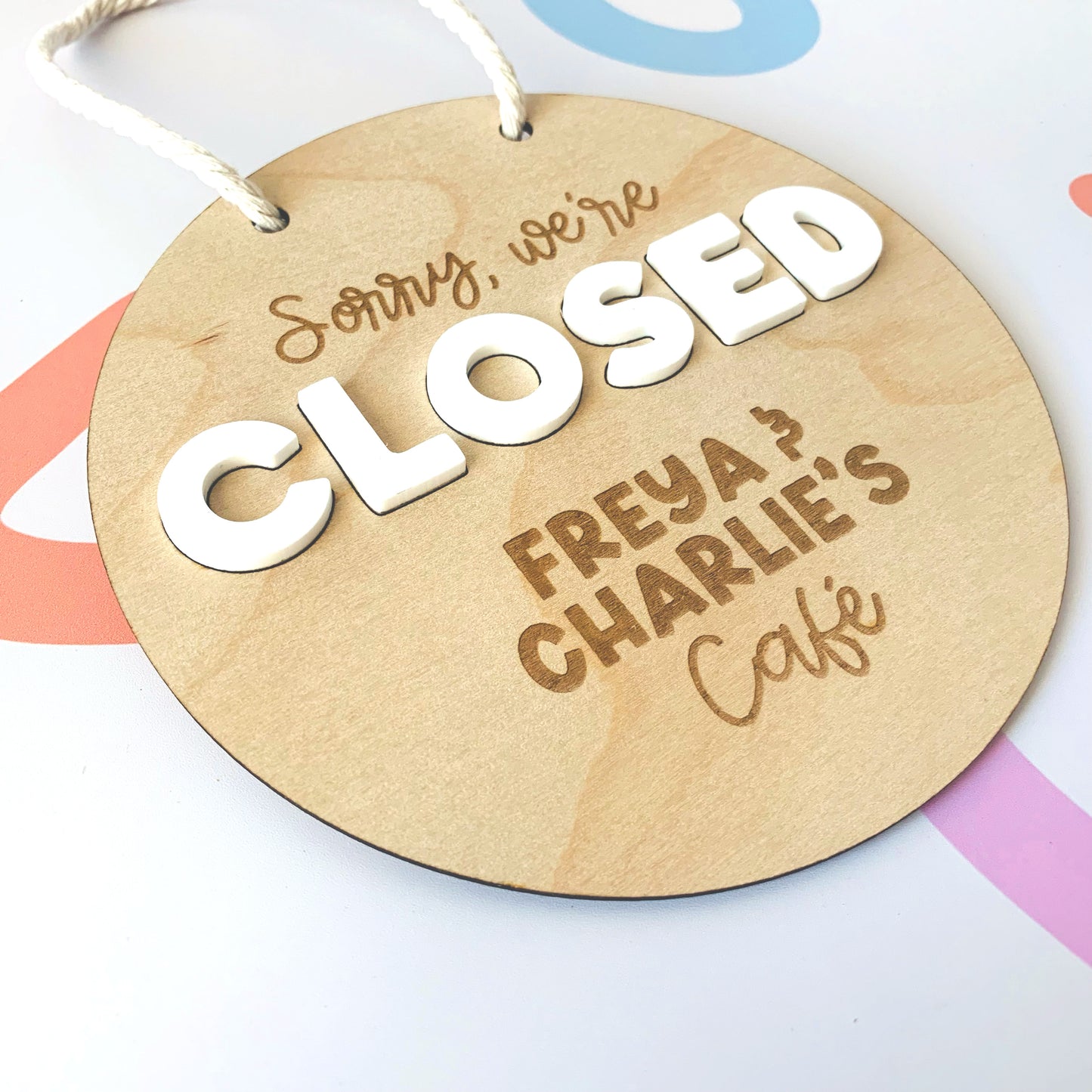 Personalised Play Kitchen Open/Closed Sign