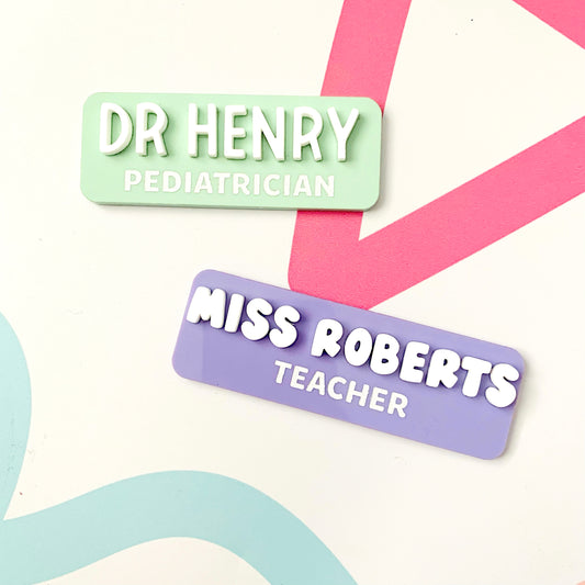 Rectangle Acrylic Name Badge