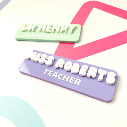 Rectangle Acrylic Name Badge