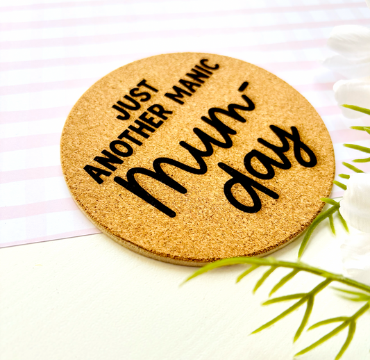 Manic Mum-Day Cork Coaster