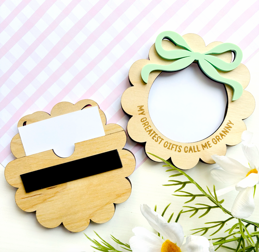Personalised Magnetic Bow Photo Frame