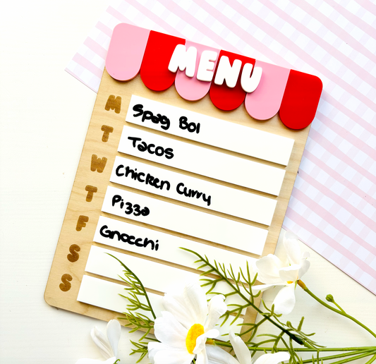 Weekly Menu Organisation Magnet
