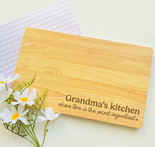 Personalised Secret Ingredient is Love Wooden Board