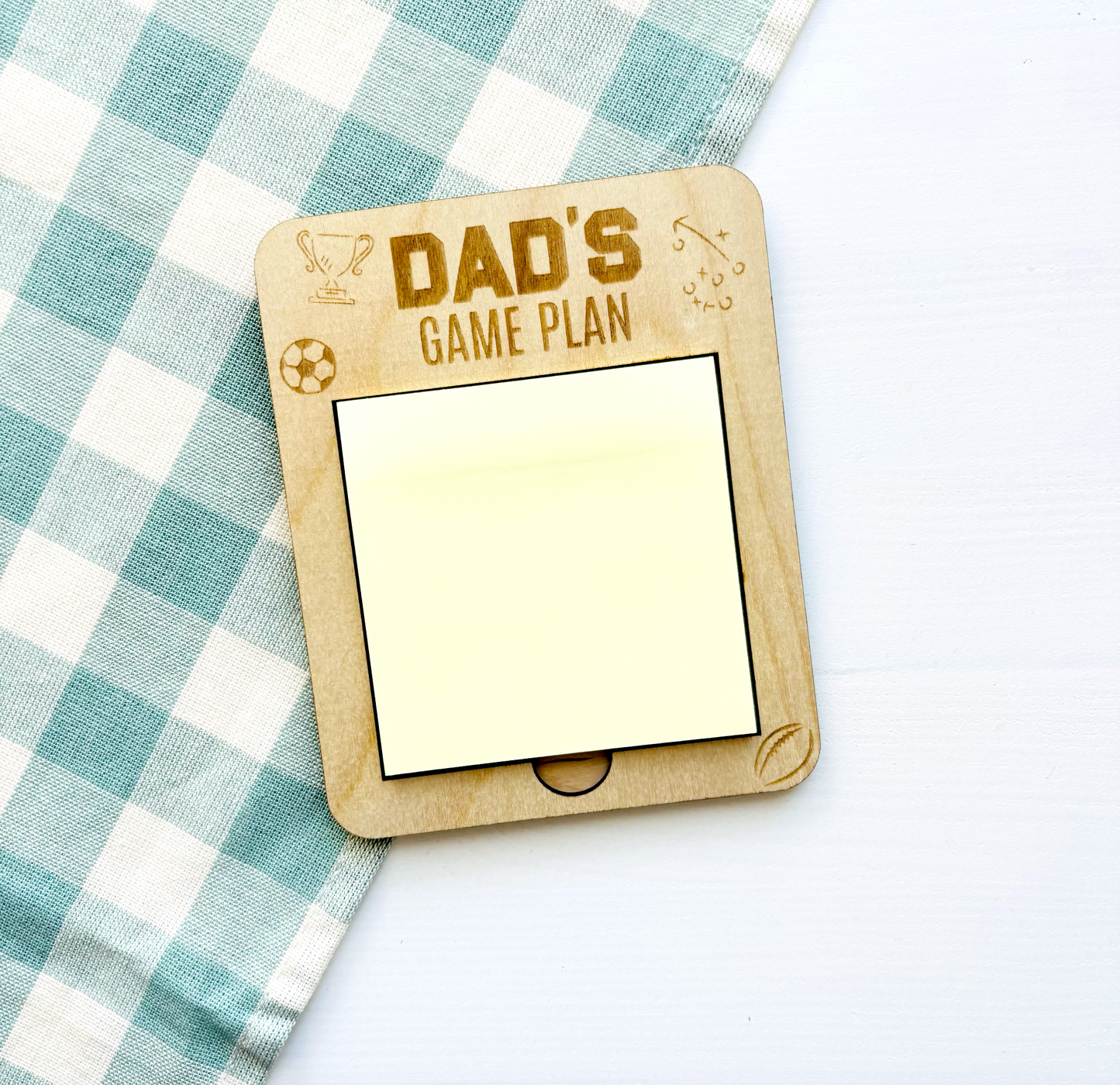 Dad's Game Plan Post-it Note Holder