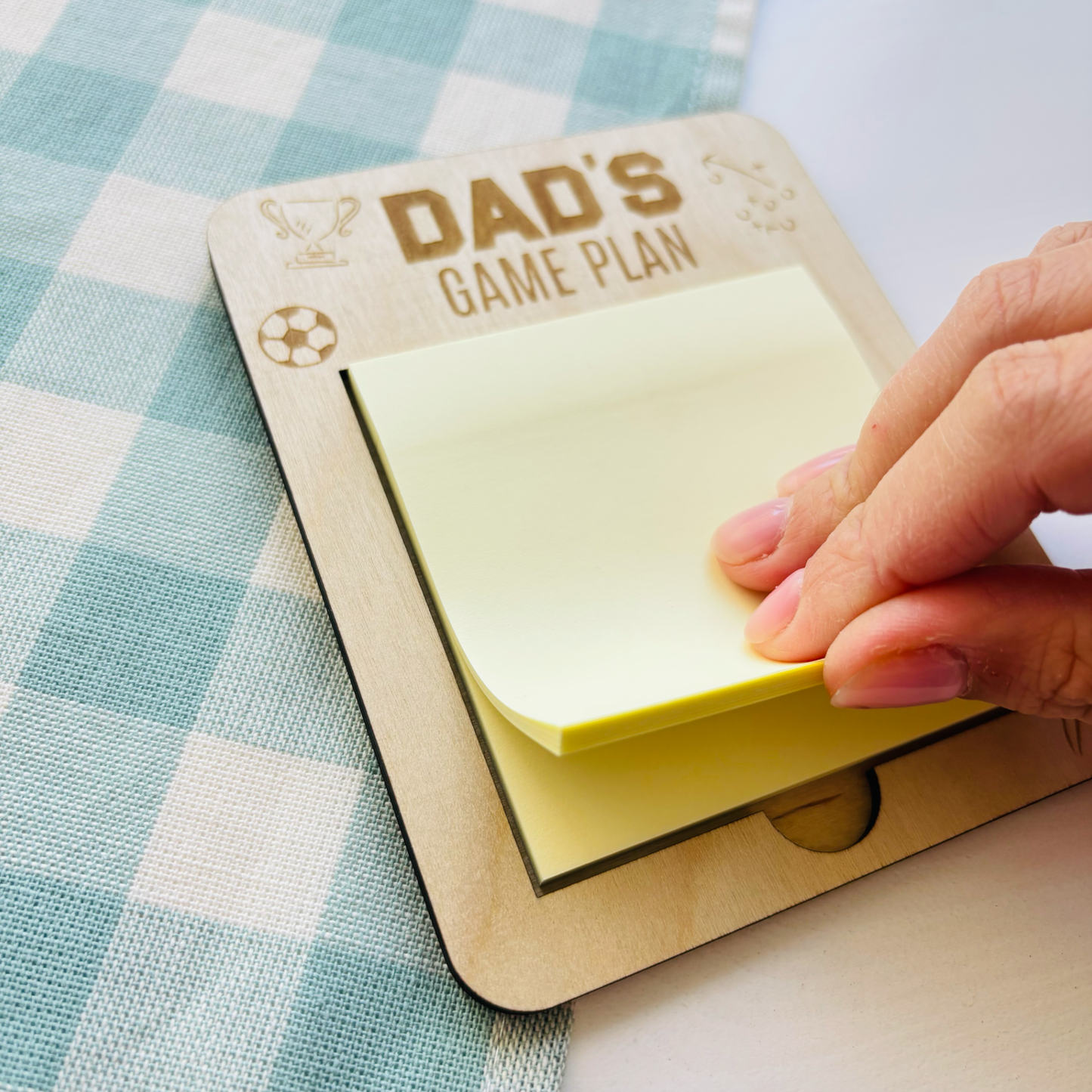 Dad's Game Plan Post-it Note Holder