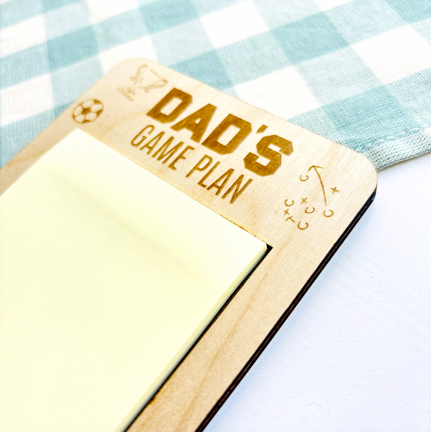 Dad's Game Plan Post-it Note Holder
