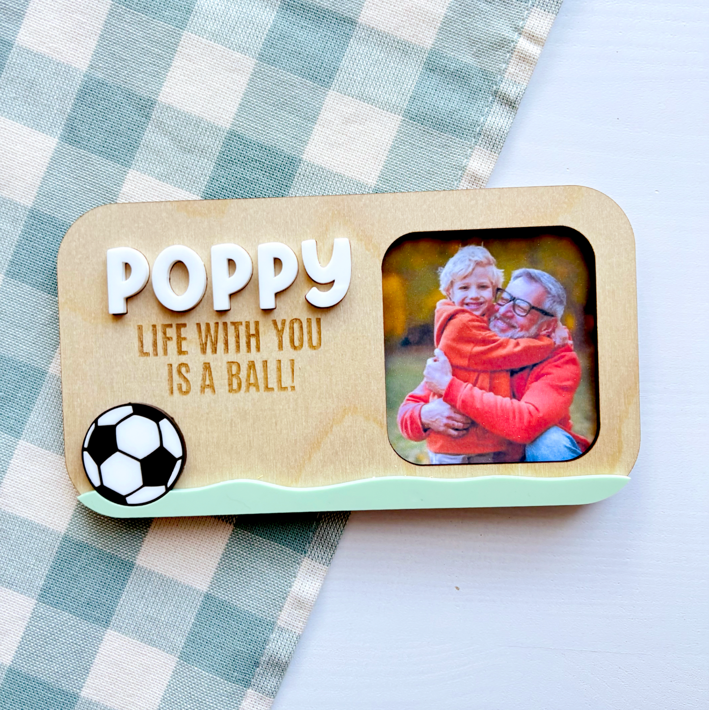 Personalised Free-Standing Soccer Photo Frame