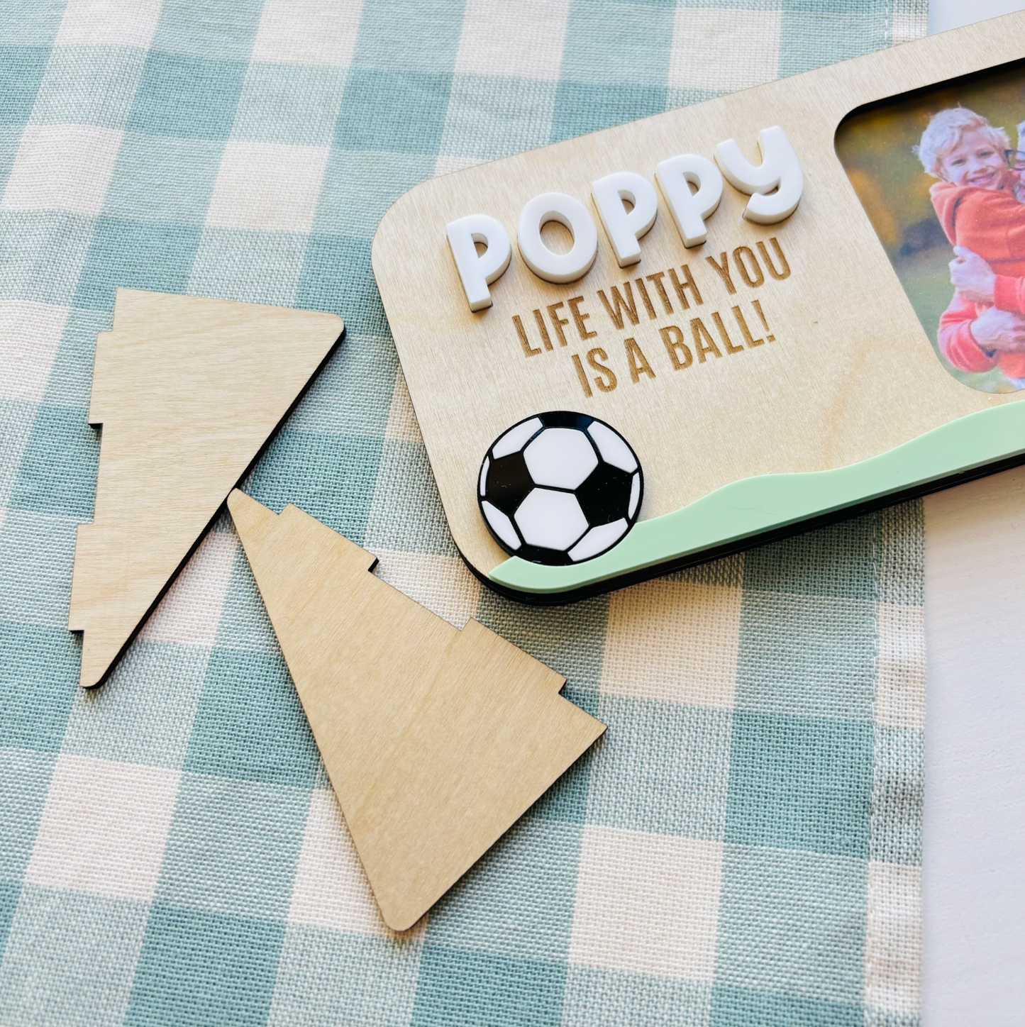 Personalised Free-Standing Soccer Photo Frame