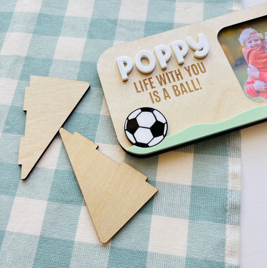 Personalised Free-Standing Soccer Photo Frame