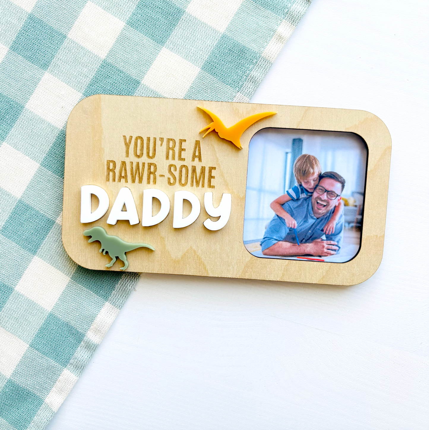 Personalised Free-Standing Dinosaur Photo Frame