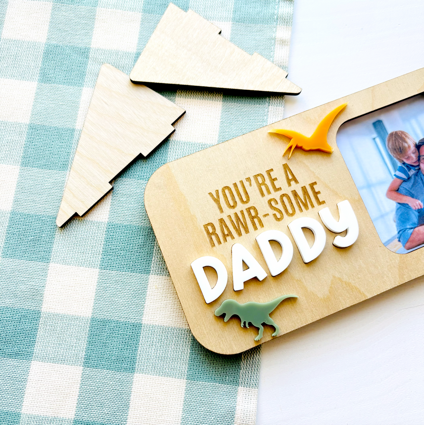 Personalised Free-Standing Dinosaur Photo Frame