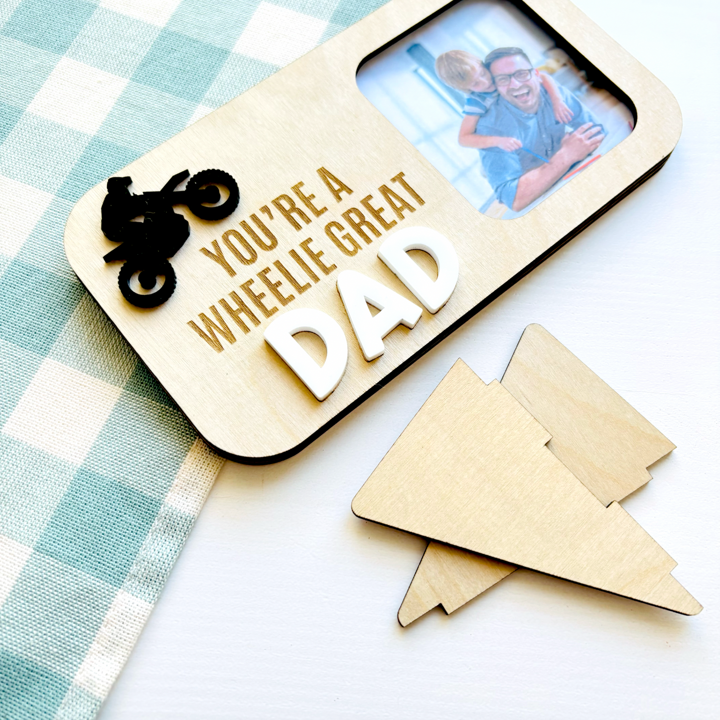 Personalised Free-Standing Motorbike Photo Frame