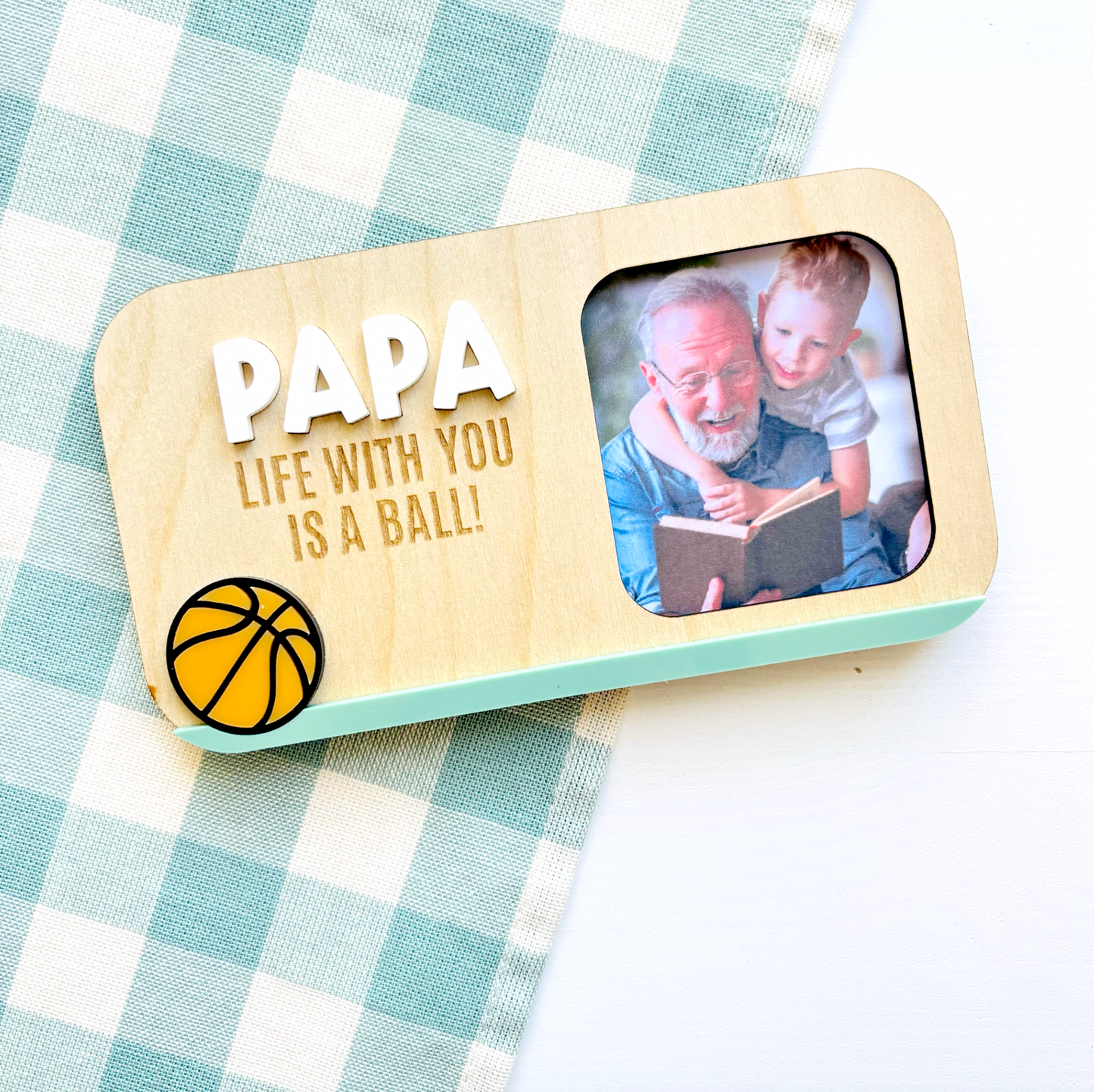 Personalised Free-Standing Basketball Photo Frame
