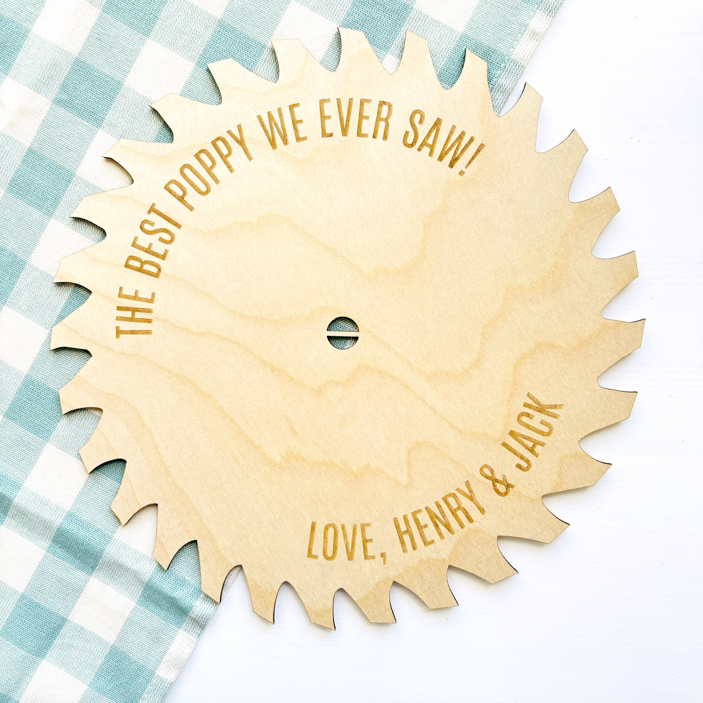 Personalised Saw Blade Keepsake