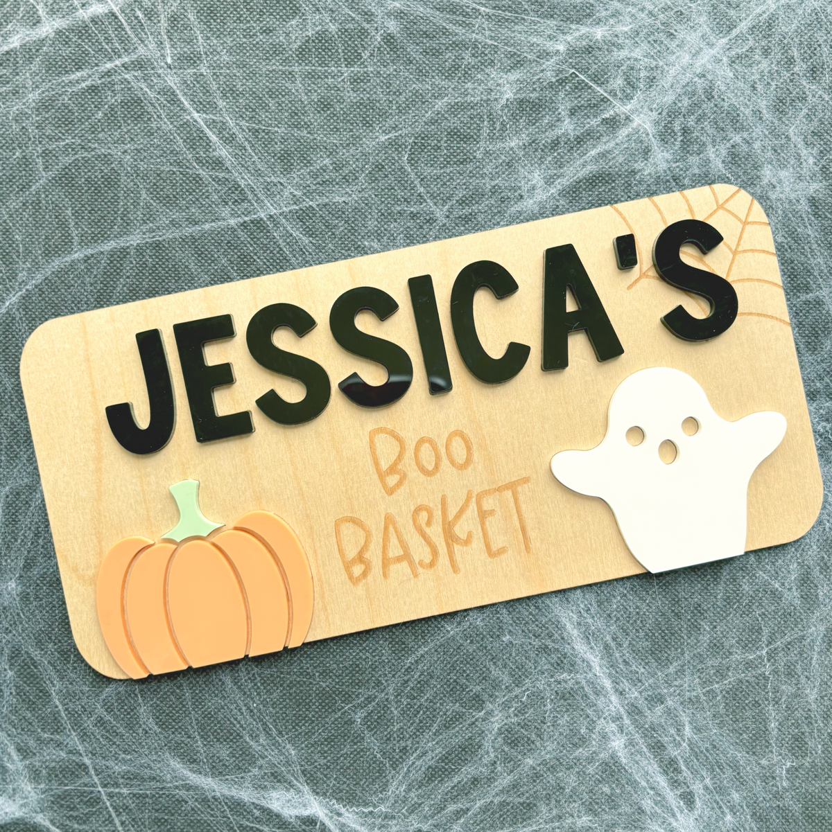 XL Halloween Personalised Crate Plaque