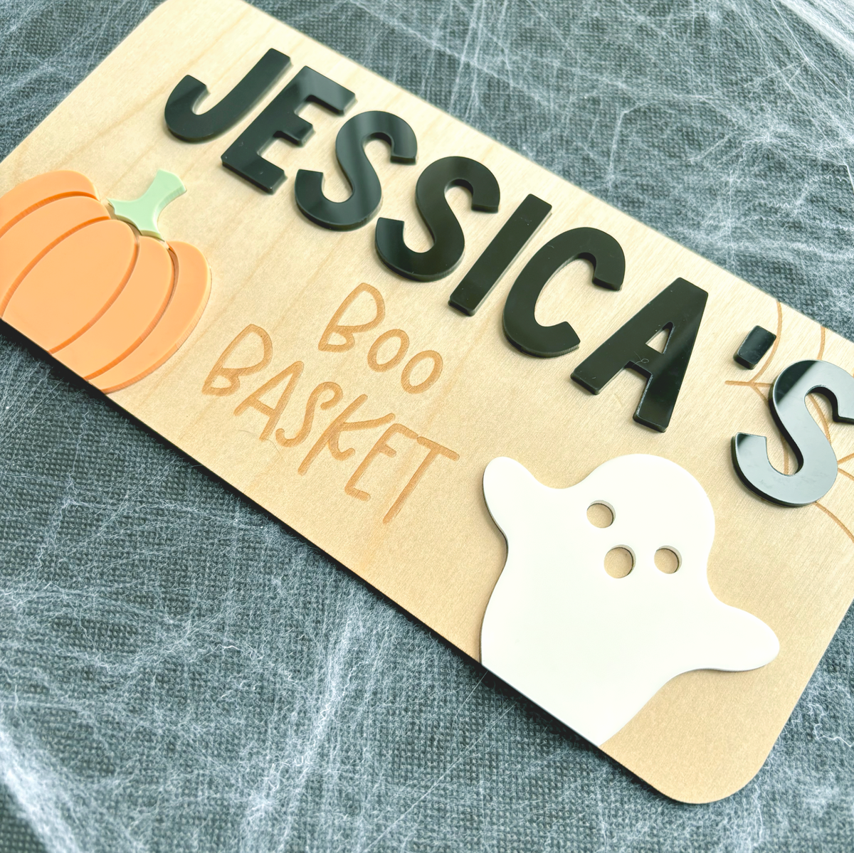XL Halloween Personalised Crate Plaque