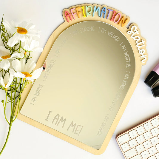 Classroom Affirmation Station Engraved Mirror