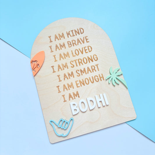 Surfs Up Personalised Affirmation Board