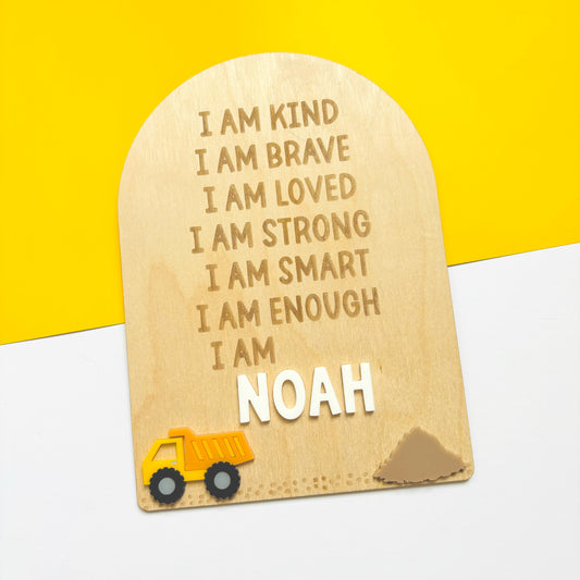 Under Construction Personalised Affirmation Board