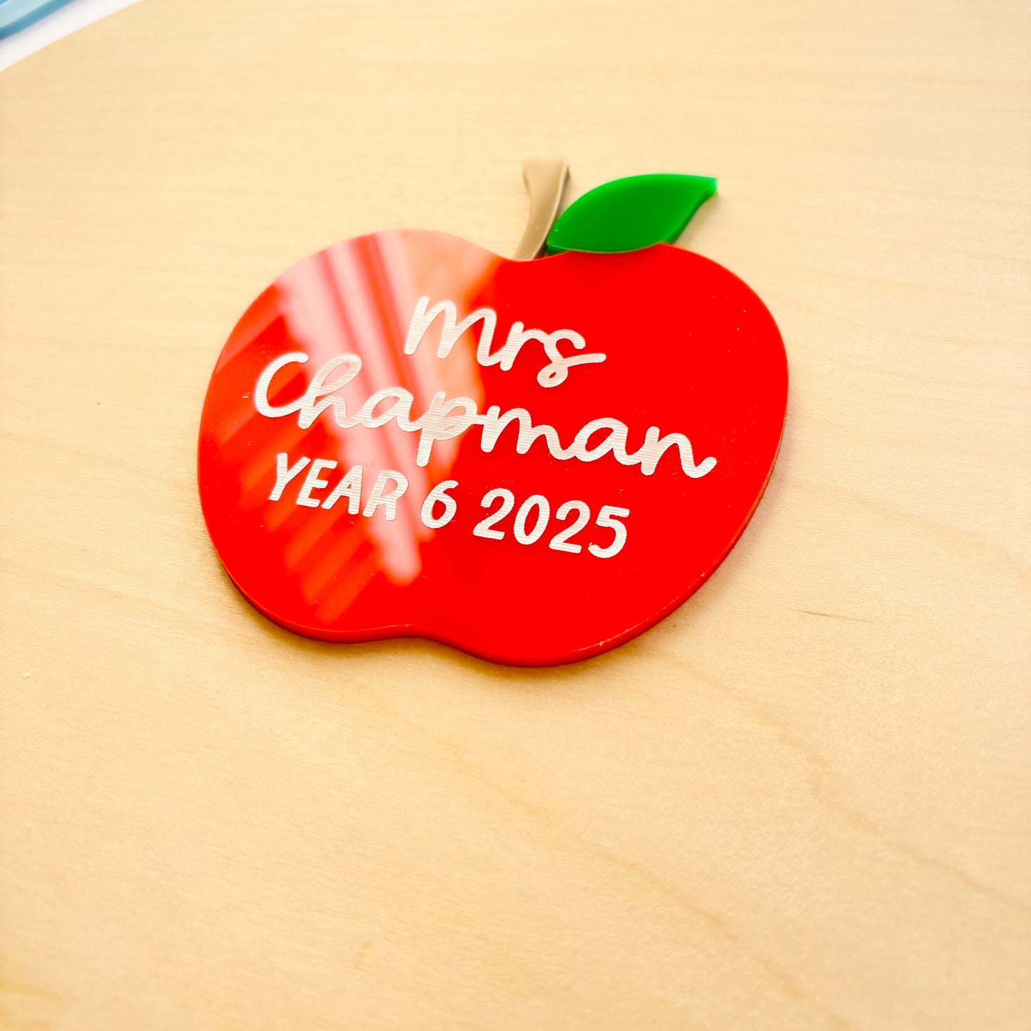 Teacher Apple Signing Plaque