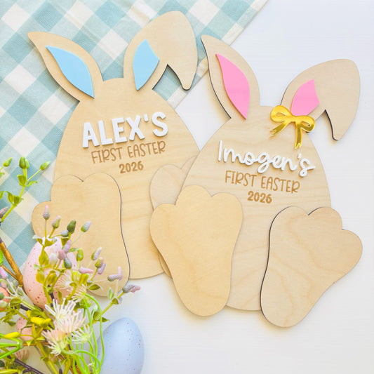 Personalised First Easter Footprint Plaque