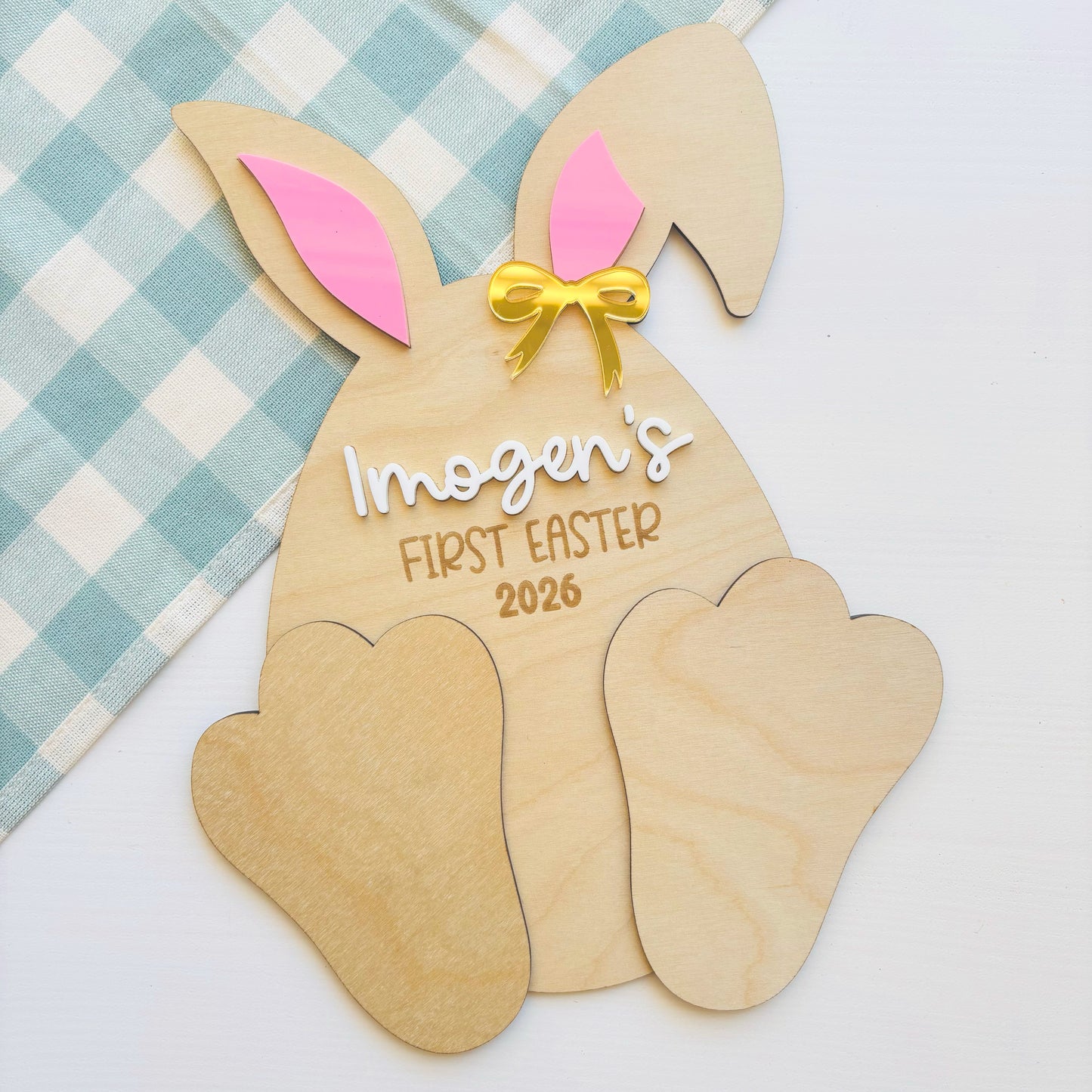 Personalised First Easter Footprint Plaque