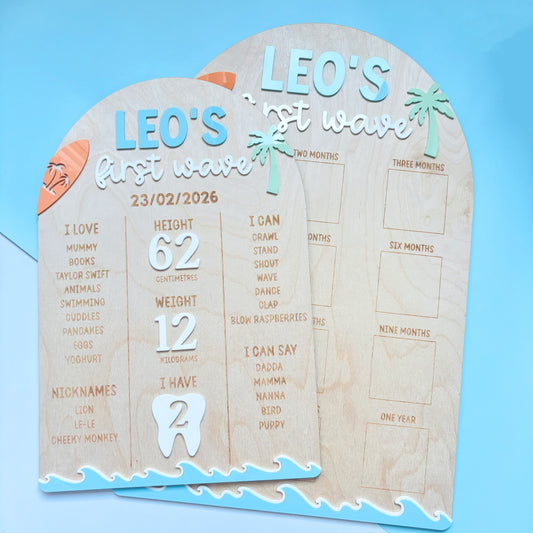 Surfs Up First Birthday Board Bundle
