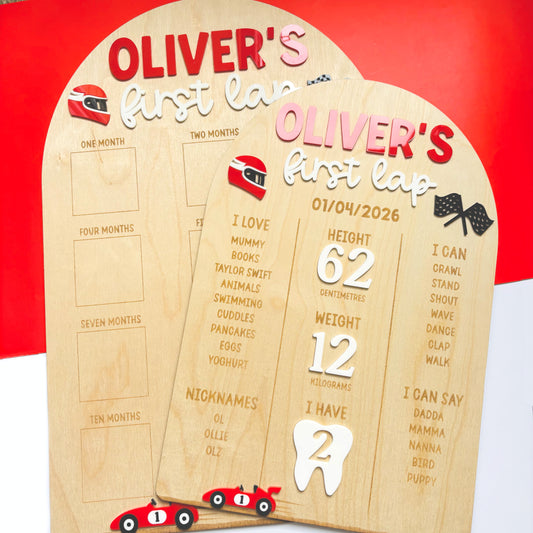 Little Racer First Birthday Board Bundle