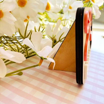 Personalised Free-Standing Bow Photo Frame