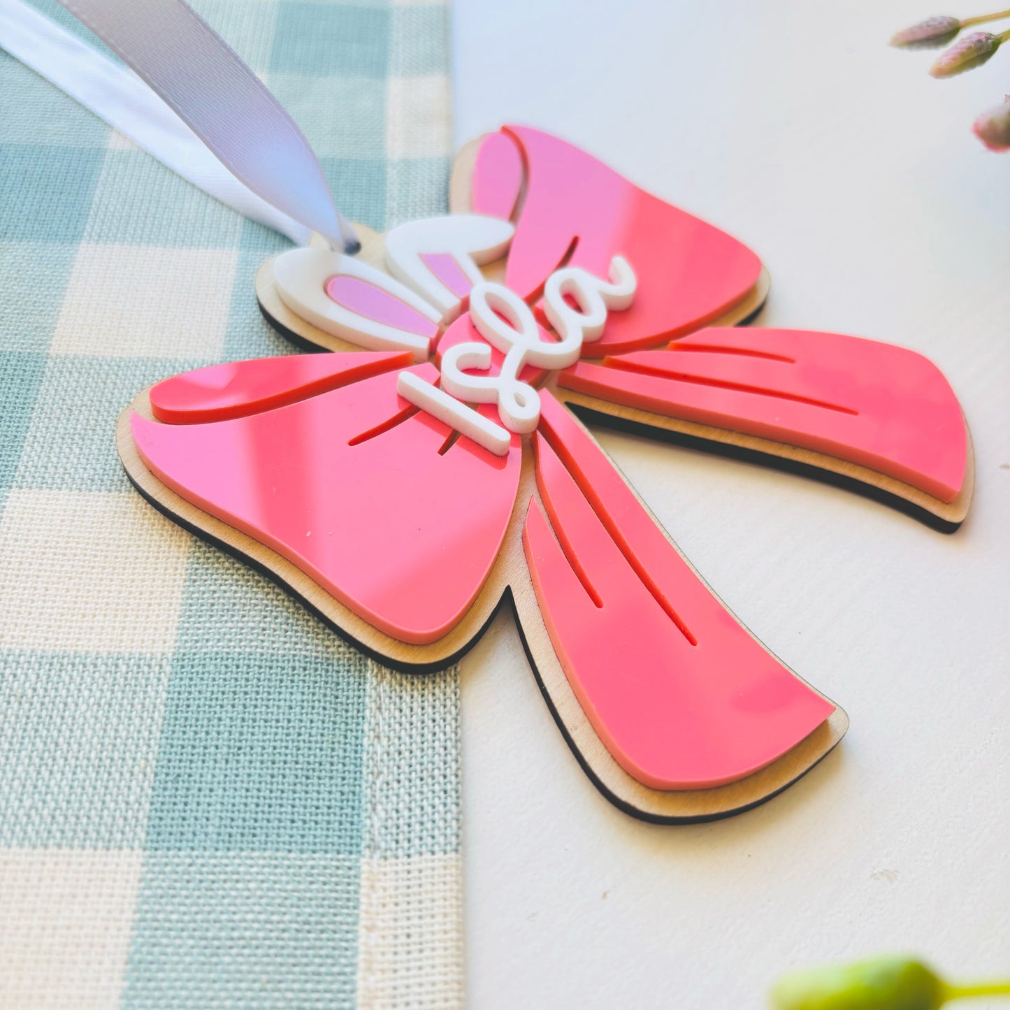 Personalised Bow Easter Basket Tag