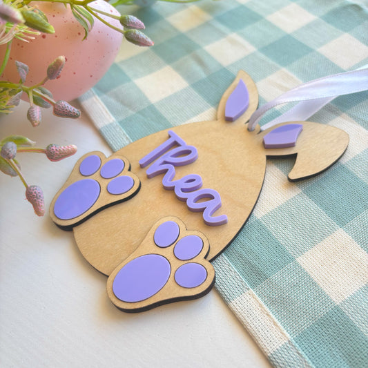 Bunny Egg Easter Basket Tag