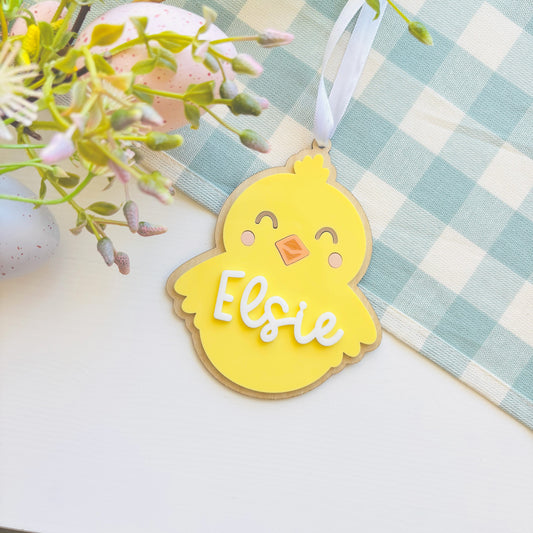 Chick Easter Basket Tag