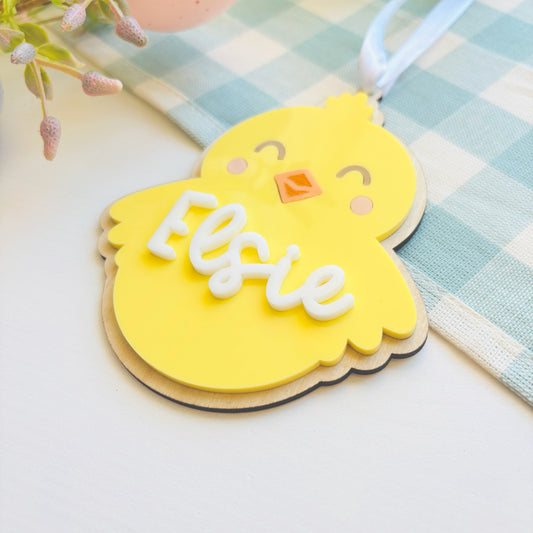 Chick Easter Basket Tag