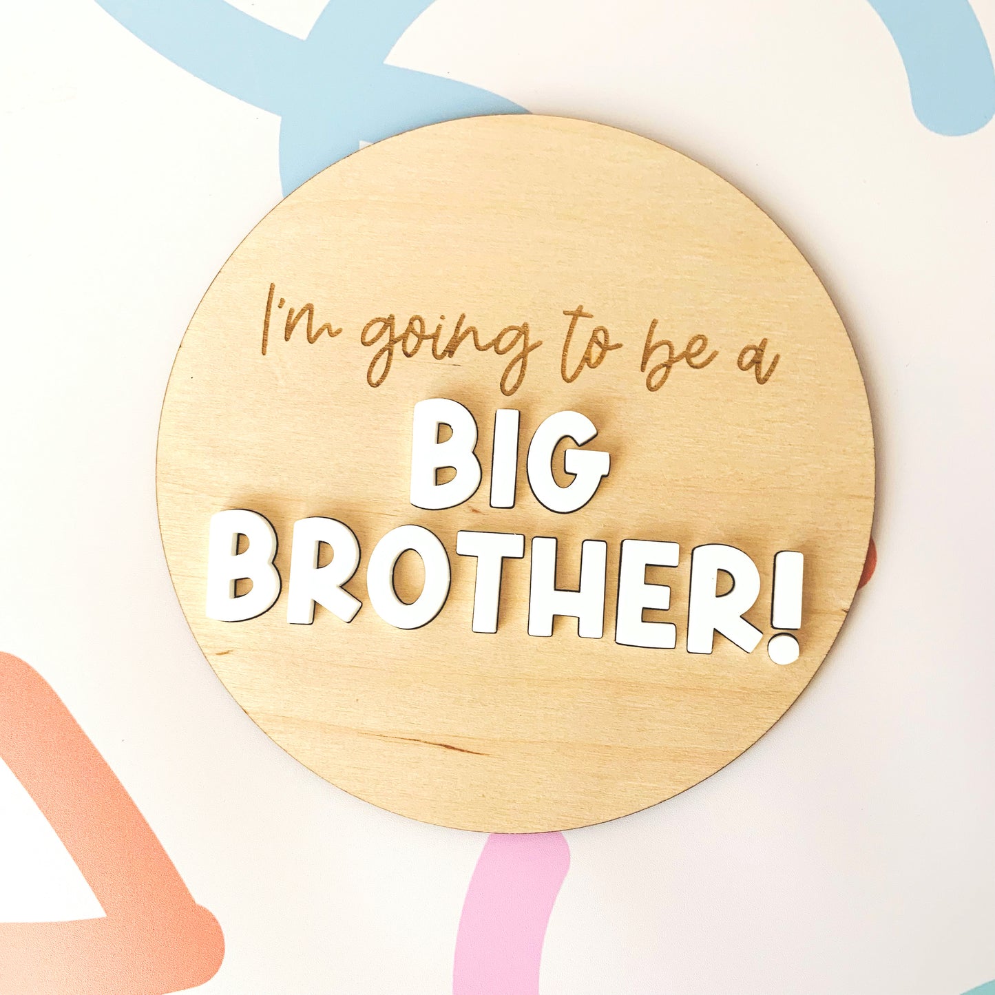 Pregnancy Announcement Big Brother/Sister Plaque