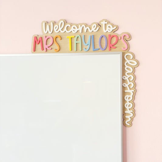 Personalised Teacher Classroom Corner Sign
