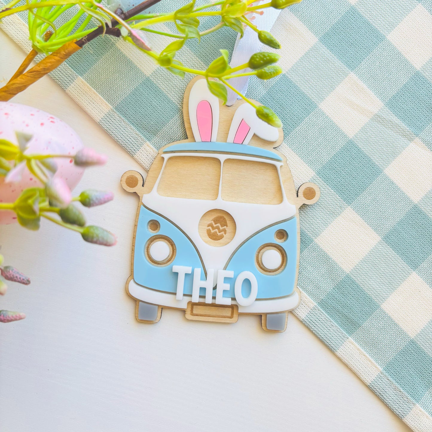 Combi Van Easter Basket Tag