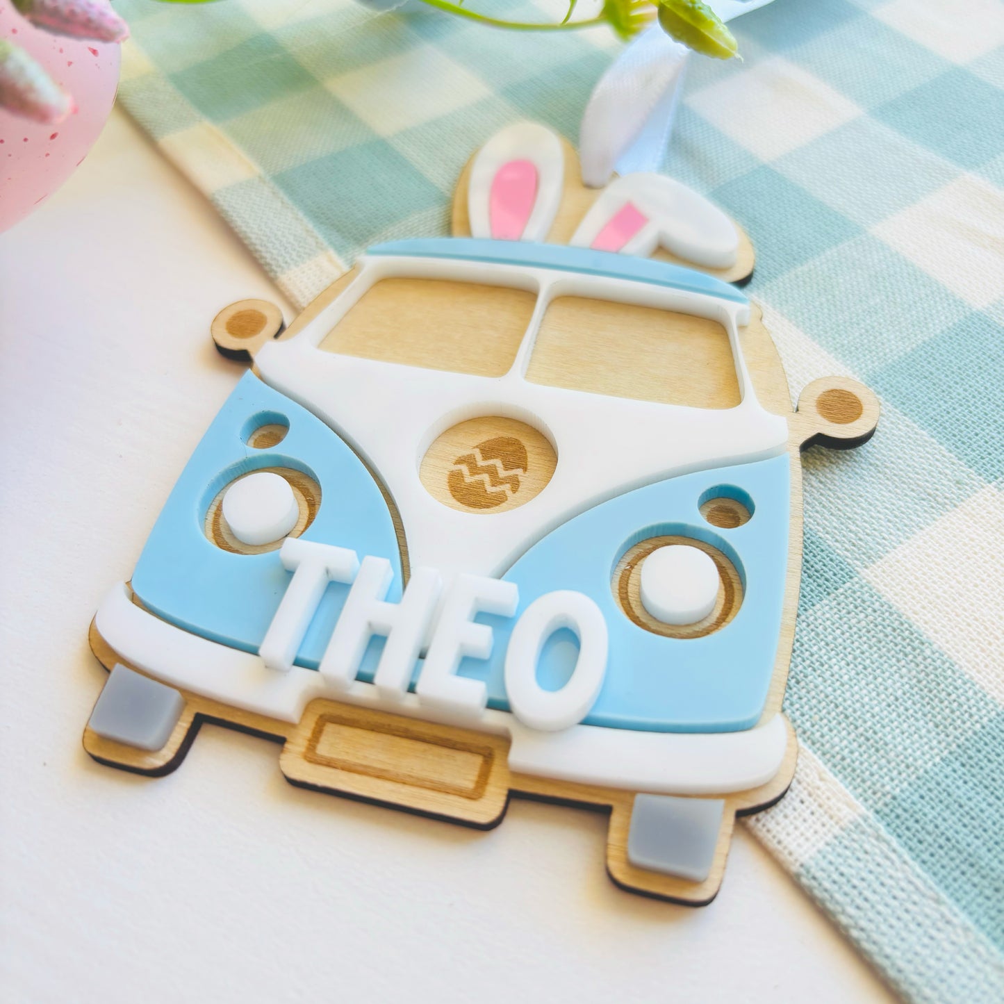 Combi Van Easter Basket Tag