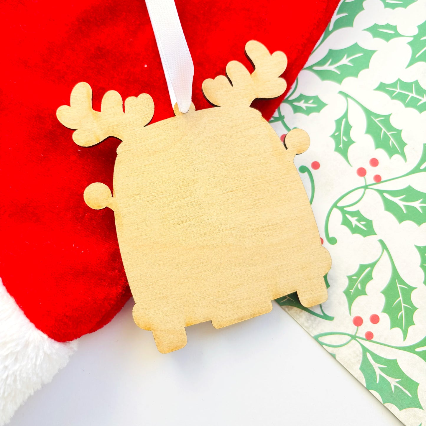 Personalised Reindeer Combi Van Christmas Ornament