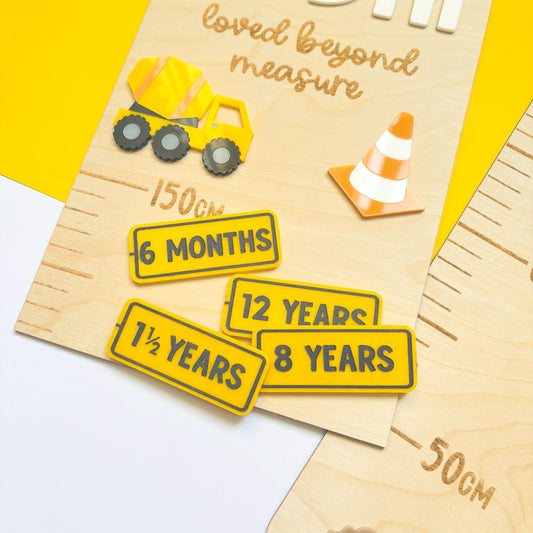 Under Construction Height Chart Markers