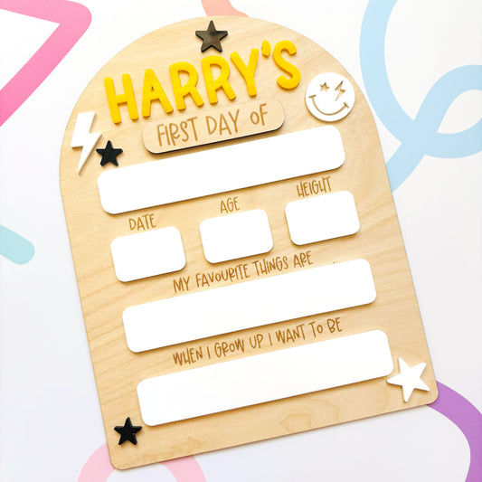 Cool Dude Personalised Back to School Board