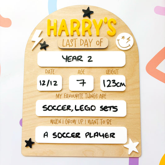 Cool Dude Personalised Back to School Board