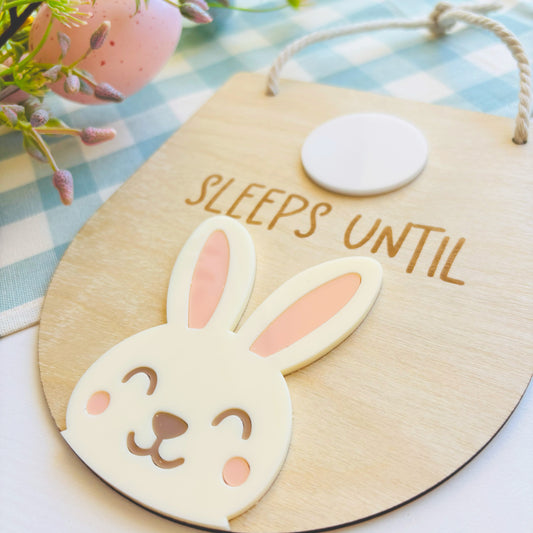 Sleeps Until Easter Bunny Countdown Sign
