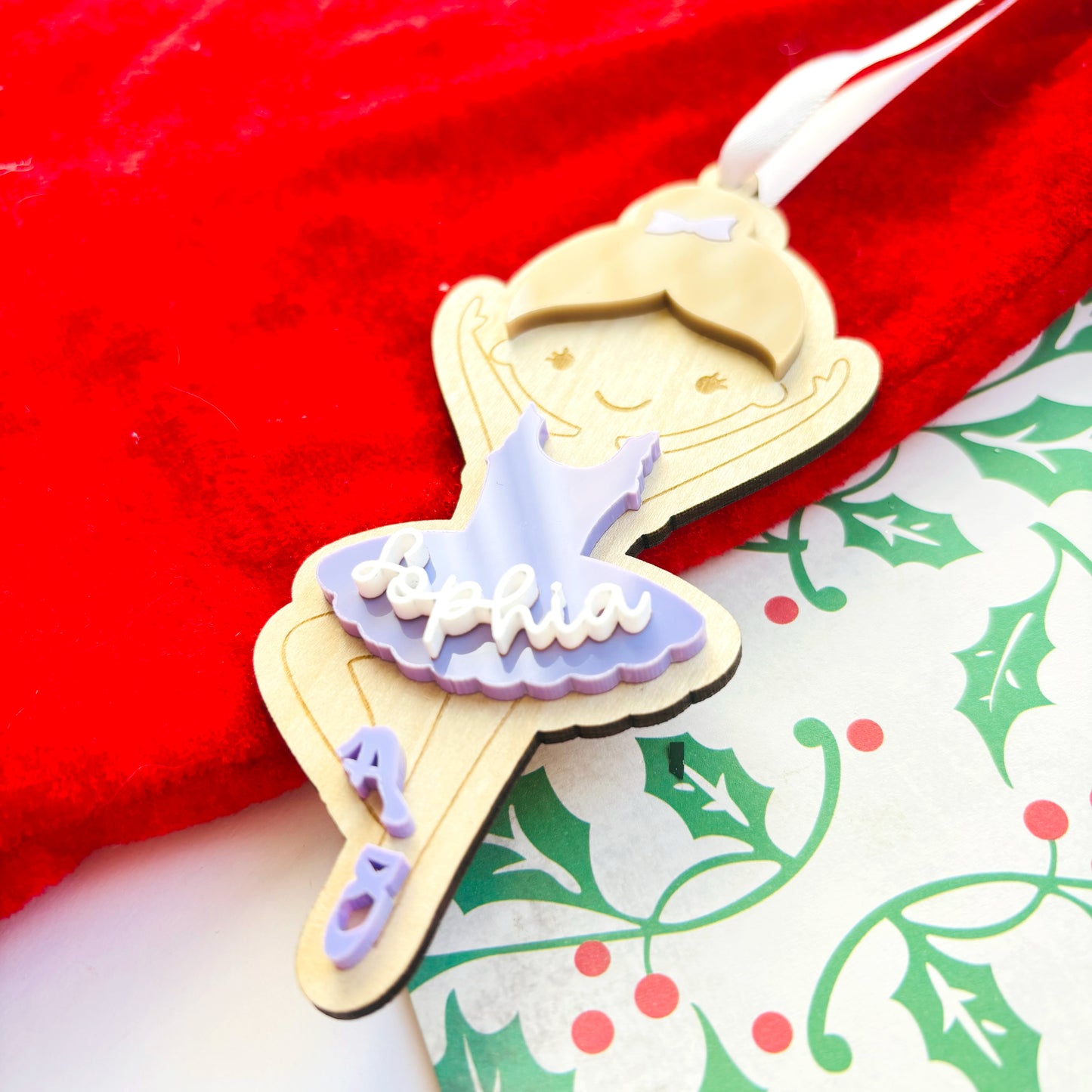 Personalised Ballerina Christmas Ornament