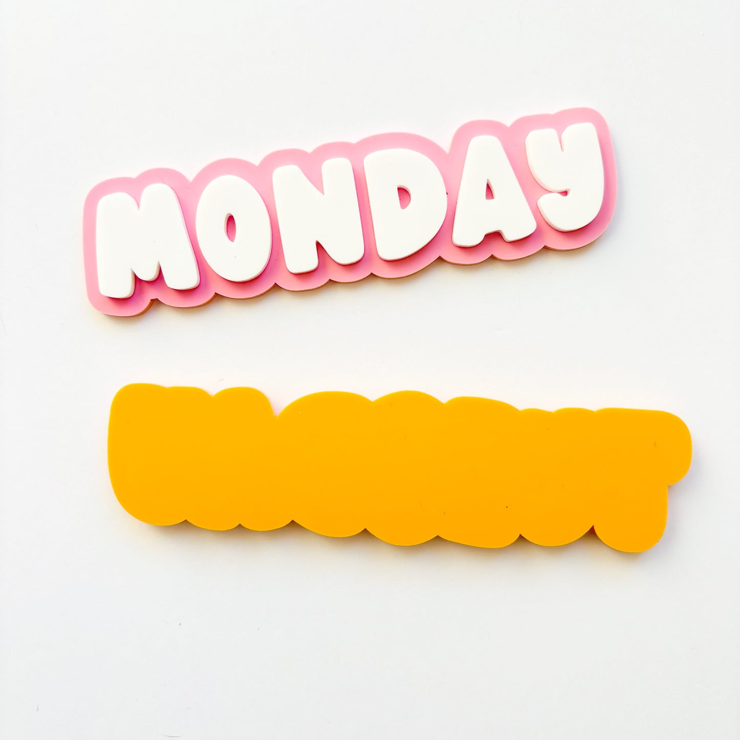 Acrylic Days of the Week Layered Plaques