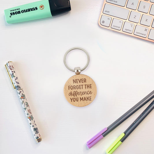 Difference You Make Engraved Keyring