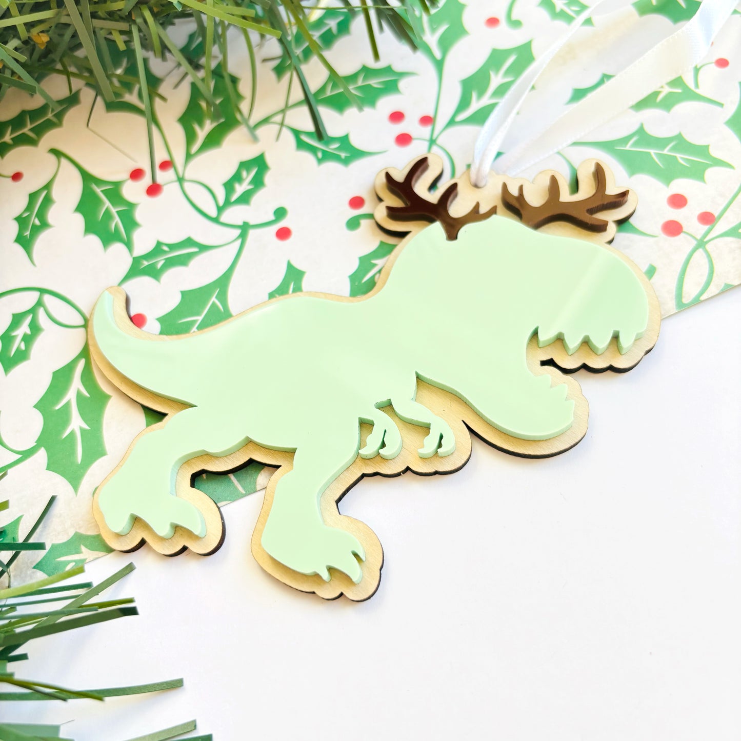 Personalised Dinosaur Christmas Ornament
