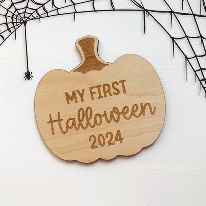 My First Halloween Pumpkin Plaque