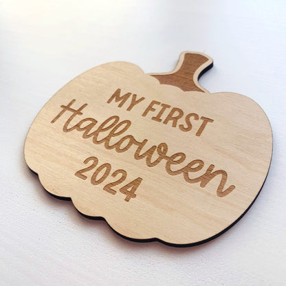 My First Halloween Pumpkin Plaque